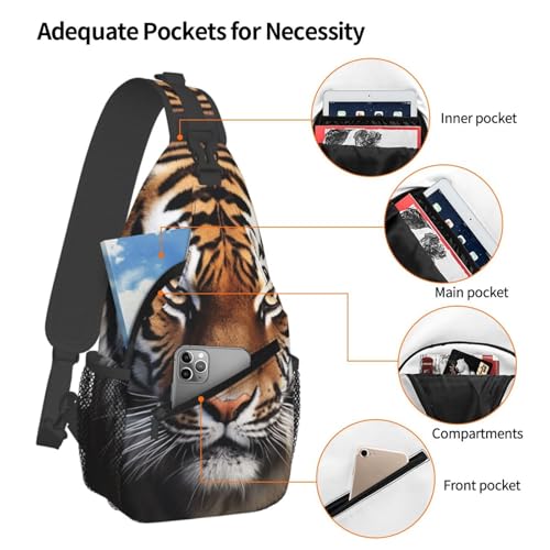 Sling Bag para mujeres y hombres tipo chest bag negro miniatura 3