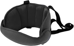 HZEL Car Seat Head Support Band, Soft Comfortable Adjustable Headhold Carseat Neck Relief Support Strap for Sleeping Travelling, Automotive Seat Head Neck Holder Band, Universal Fit (Black)