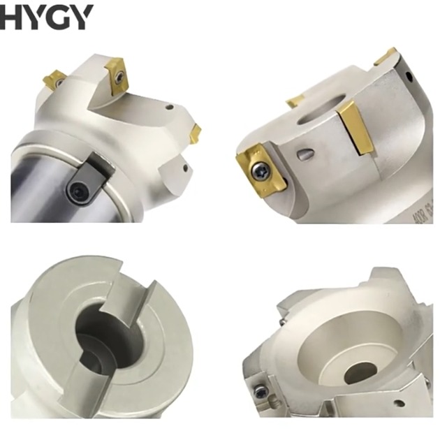 Image of Right-Angle End Mill Cutter BAP400R-80-27-6T High Carbon Steel Thin Coating Technology Offset Screw Fastening for Face Milling and Milling Machines with Stable Performance Durable