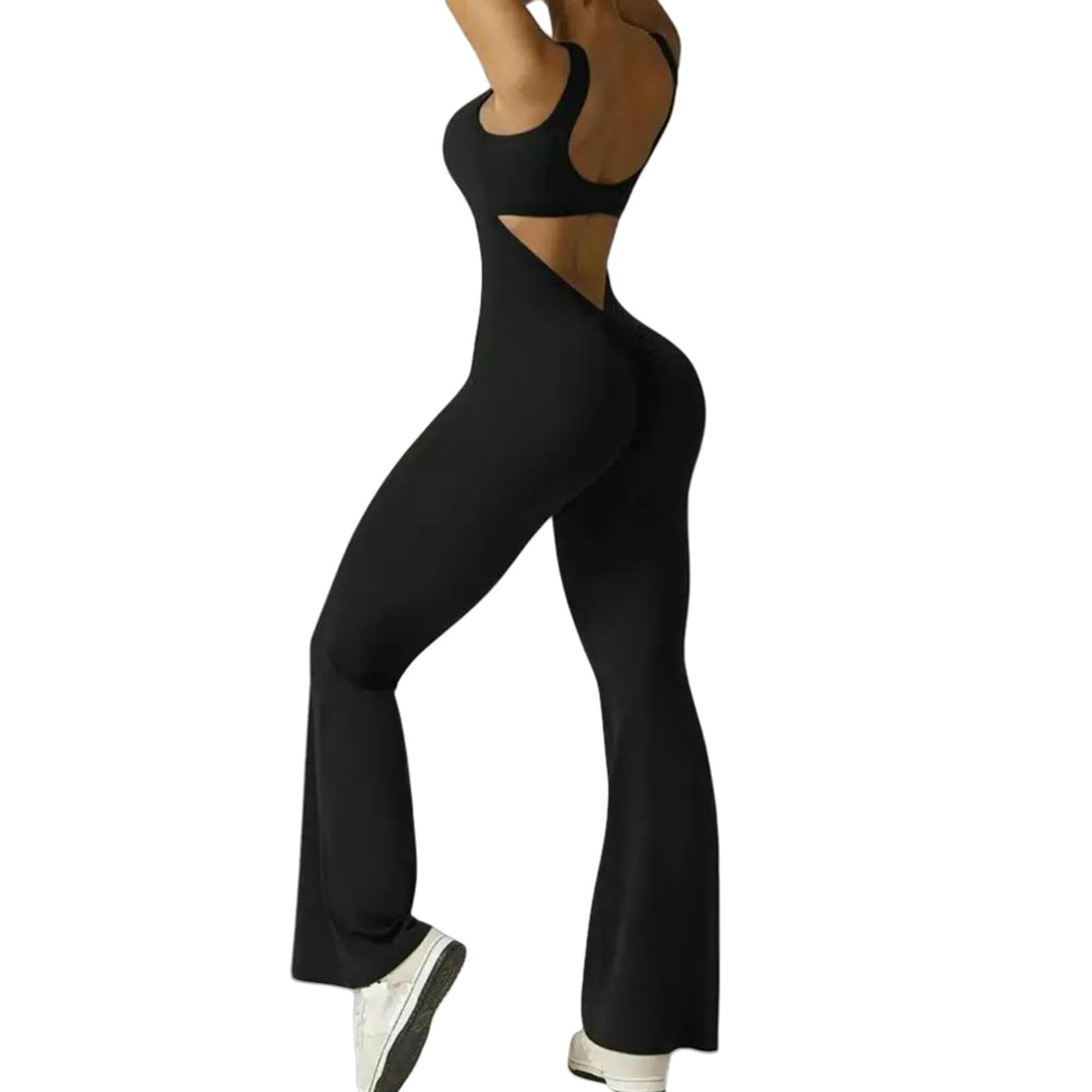 Shapewear zestaw do jogi dla kobiet, jednoczęściowy, bezszwowy kombinezon, trening, odzież sportowa, zestaw na siłownię, odzież treningowa, kolor czarnys