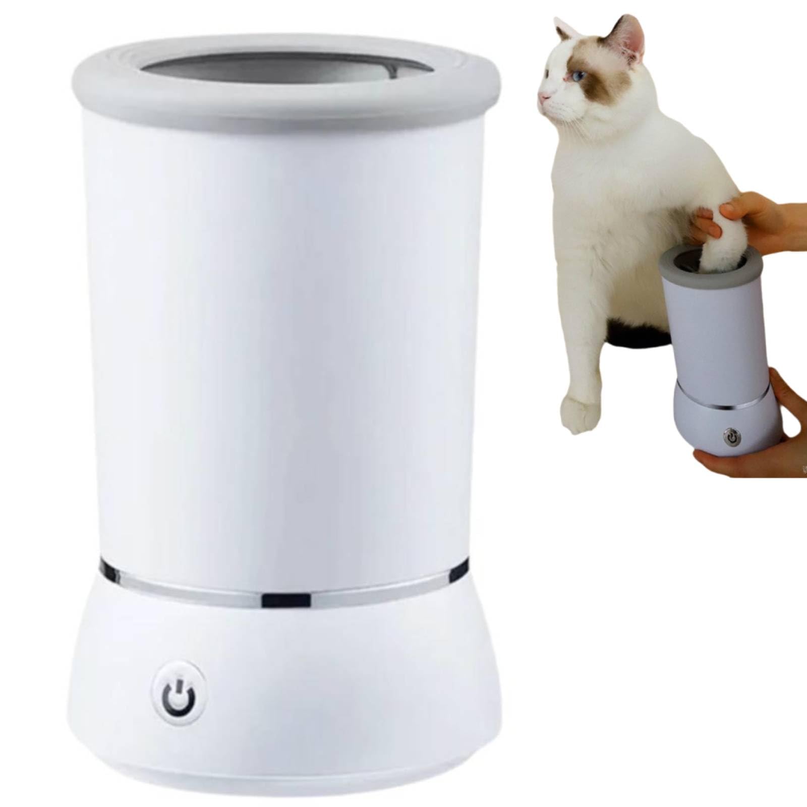 Automatic Dog Paw Cleaner, Electric Dog Paw Washer, Dog Foot Cleaning Machine USB Rechargeable, Pet Paw Washer Cup for Small Medium Large Breed Dogs Cats (White)