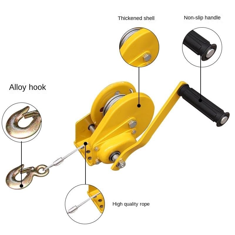 icVantA Air Conditioning Outdoor Unit Installation Tool, Support Bracket + Hand Winch, Hoisting Equipment for High-Altitude Installation (Color : 5HP Bracket+20m Winch) (3hp Bracket+10m Winch)