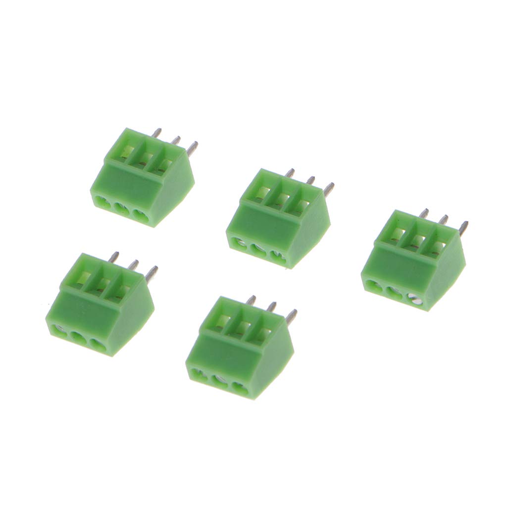 Image secondaire de JOYKK 10 Pieces Vis 3Pin Vis PCB Montage Borniers Connecteur Pas 2.54mm - Vert