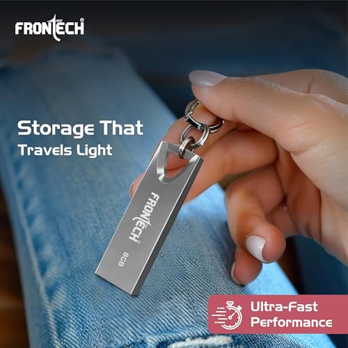Image of Frontech 8 GB USB 2.0 Flash Drive | 480 Mbps | High Speed | Wide Compatibility | Slim & Portable |3 Years Limited Warranty (PND-0001)