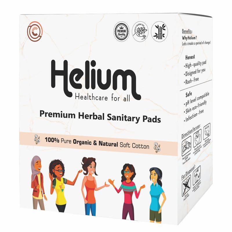 CHESTA FORMULATION Premium Herbal Sanitary Pads (Pack Of 1 * 20= 20 Pads) [L-20Pads] 1 Box Rash-Free-Periods High Absorbent Extra Long