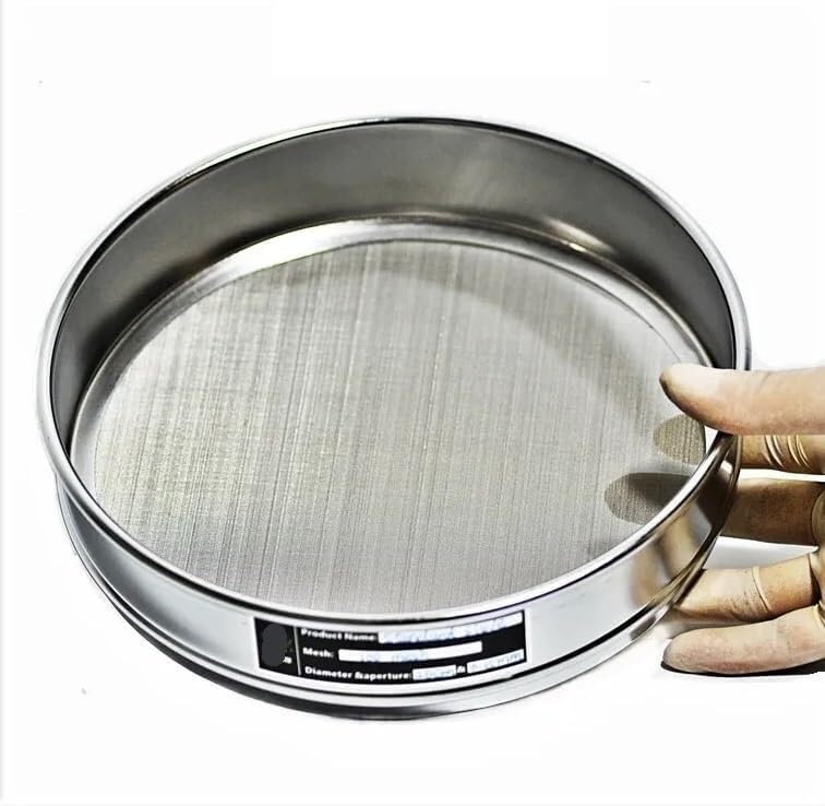 Sito testowe ze stali nierdzewnej 304 – średnica 20 cm, siatka 14–200, standardowe sitko do pobierania próbek do kontroli (75 oczek)