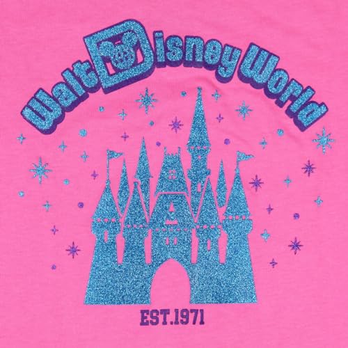 Disney Girls' Walt Disney World Cinderella Castle Glitter Logo High-Low Hem Kids T-Shirt2