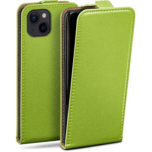 Étui à rabat pour iPhone 14 Plus moex vert avec protection 360