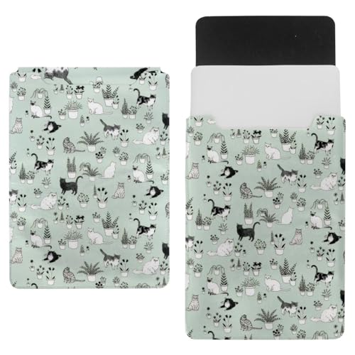 Funda para portátil de plantas y gatos que alegra tus jornadas de trabajo y estudio