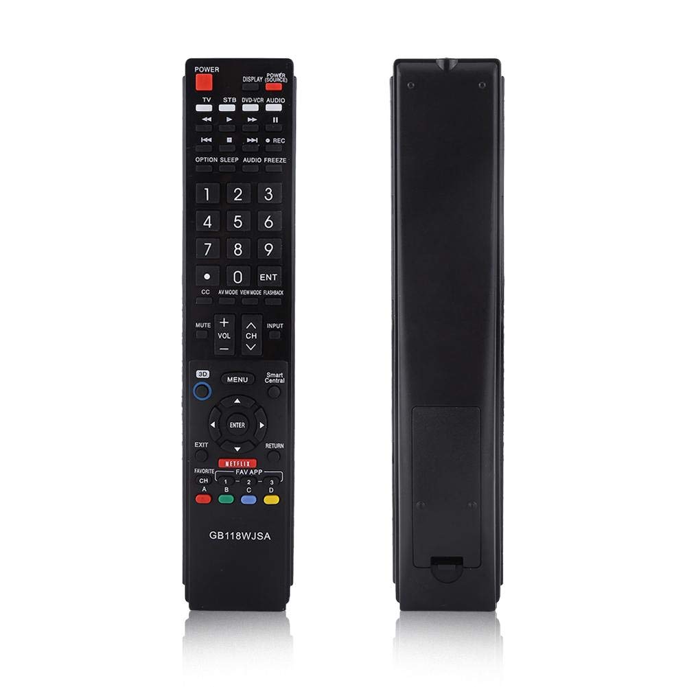 Telecomando sostitutivo Modell GB118WJSA per TV LCD LED Sharp, compatibile universale con LC-60LE832U LC-60LE830U LC-70LE650U LC-60LE650U LC-70C7500U LC-60C7500U LC-80C6500U TV
