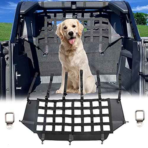 BESTAOO for Ford Bronco Dog Car Barrier, Pet Net Vehicle Safety Mesh Dog Divider for Ford Bronco Accessories 2021 2022 2023 2024 2025 4-Door, Fits Trunk Cargo Area, Easy to Install