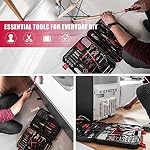 Eastvolt 218-Piece Household Tool Kit, Auto Repair Tool Set, Tool Kits for Homeowner, Plier, Screwdriver Set, Socket Kit and Toolbox Storage Case,Black + Red - Image 5