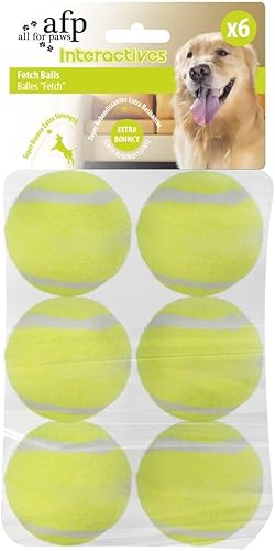 Miniatura 7 de ALL FOR PAWS Pelotas de tenis interactivas Super Bounce para perros, juguetes seguros para mascotas para ejercicio y entrenamiento, 2.5 pulgadas de
