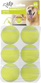 ALL FOR PAWS Dog Tennis Balls for Dogs, Great for Mini Ball Launcher, 6 Pack 2 Inch Tennis Balls