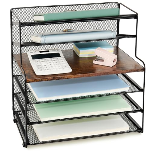 OPNICE 6-Tier Desk Letter Organizer