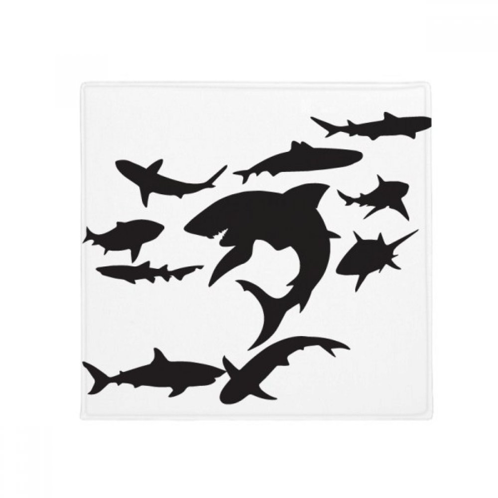 Tapis de sol antidérapant Bleu Ocean Black Shark Pet Mat pour cuisine et porte d'accueil 80cm