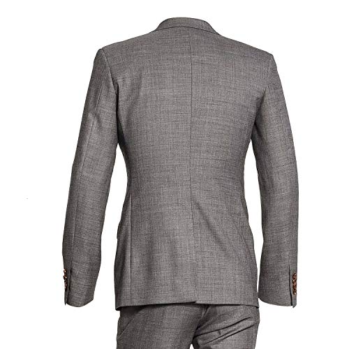 HBDesign 2 Piece 2 Button Closure Collar Gray Tweed Cloth Suits(Jacket+Pants)3
