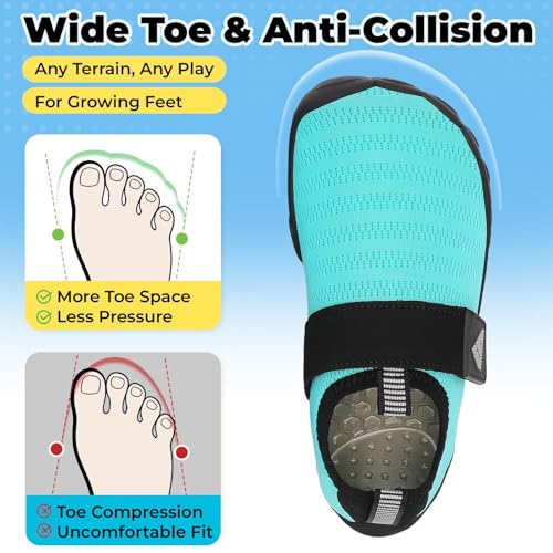 Image of Mishansha Kids Water Shoes Quick-Dry Wide Toe Box Non-Slip Barefoot Shoes Beach Pool Swim Shoes