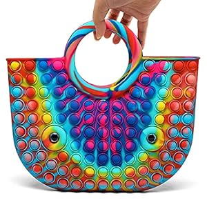 Big Pop Bags Bubble Handbag,Pop Purses for Ladies, Mothers Day Handle Satchel Bag for Women for Mom