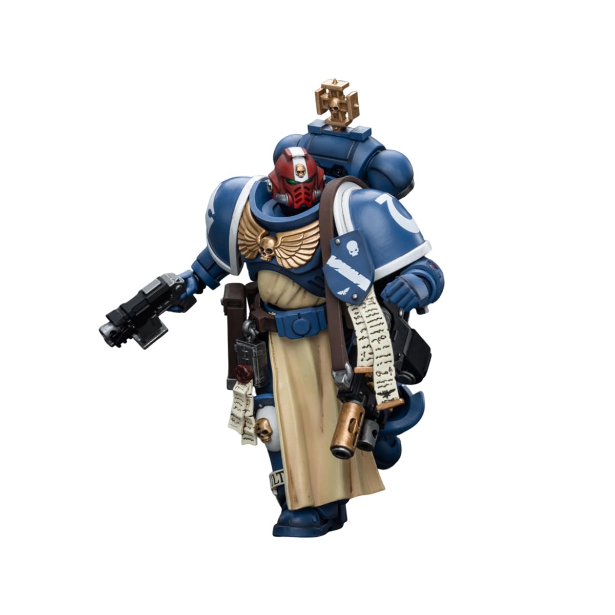 JOYTOY 1/18 figurka Warhammer 40 000 ultramaryny strażnik weteran sierżant 12 cm ruchomy model figurka kolekcjonerska