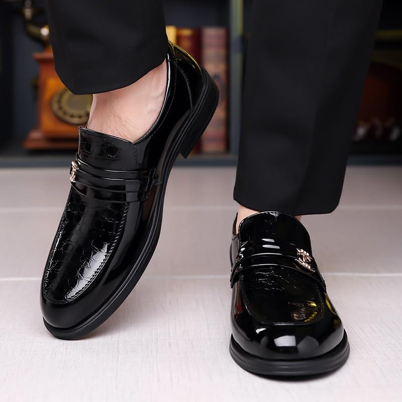 Men's Classic Oxford Dress Slip-On Shoes Fashion Business Formal Casual Wedding Leather Derby Shoes3