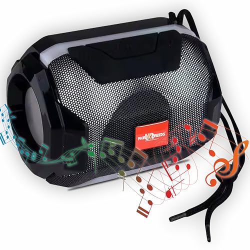 Image of Pick Ur Needs Wireless Rechargeable Mega Bass Portable Bluetooth Speaker | Water Proof | Splash Proof | Premium Speaker Compatible with All Mobile Phone (Black)