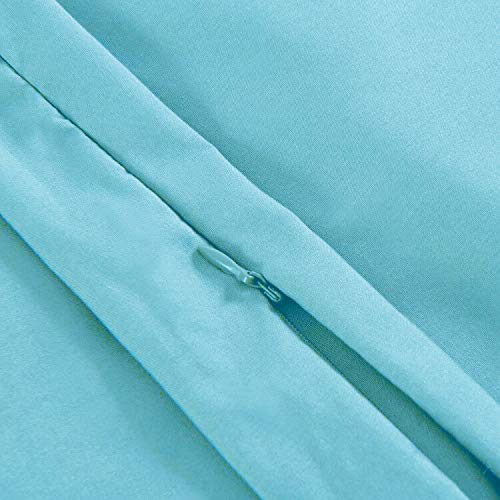 Elegant Comfort Luxury Ultra-Soft 1-Piece Body Pillowcase - 1500 Premium Hotel Quality Microfiber Double Brushed - Wrinkle Resistant, Body Pillowcase Size, Aqua Blue