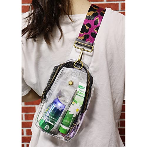 Gabigaba Clear Bag Stadium Approved Sling Bag For Women Crossbody Guitar Strap Mini Transparent Casual Small Pvc Daypack #TOP4