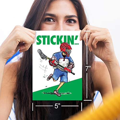 Play Strong Lacrosse Boys Birthday Card 1-Pack (5X7) Power Player Illustrated Sports Birthday Cards Greeting Cards- Awesome For Lacrosse Players, Coaches And Fans Birthdays, Gifts And Parties! #TOP5