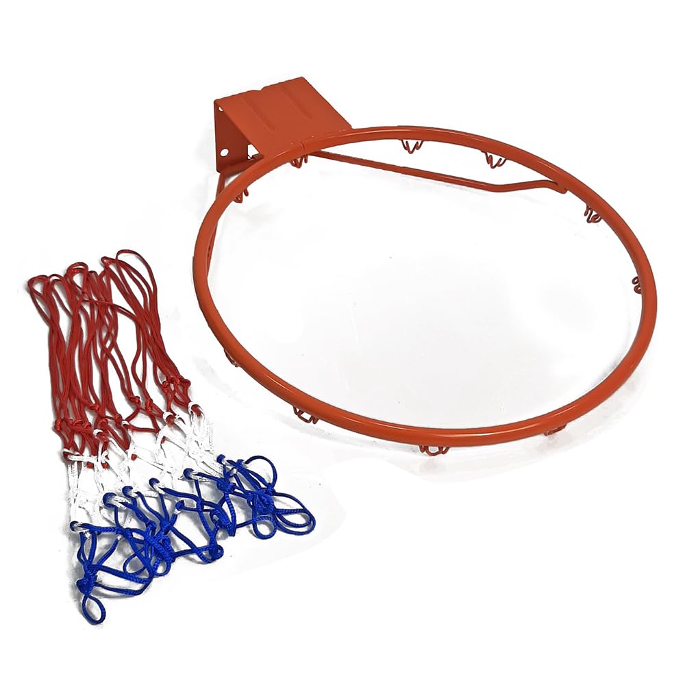 Raycool Aro de Baloncesto Tamaño Oficial 45cm | Aro de Basket Profesional con Red Nylon | Montaje en Pared - Deportes de Interior o Exterior