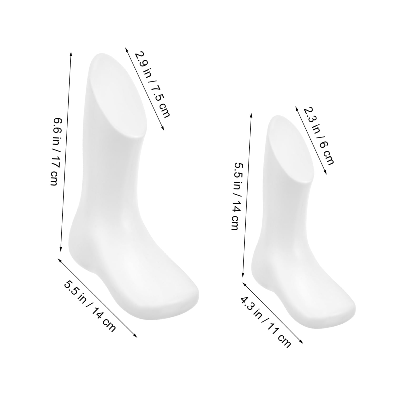 SOLUSTRE Professional Retail Foot Mannequin 4 Pack Toddler Foot Model Smooth Surface for Socks and Shoes