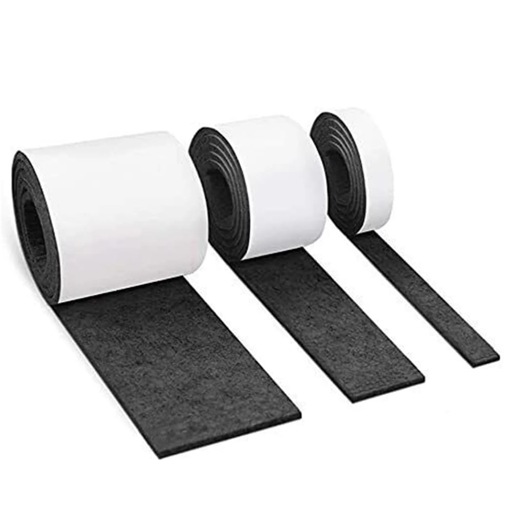 Cinta de Fieltro autoadhesiva de 3 Piezas, Rollo de Tiras de Fieltro de poliéster, Tiras de Fieltro for Muebles, Almohadilla Deslizante con Forma DIY