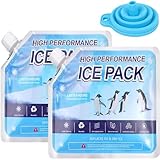 YAOYYG Un Juego De 2 Acumulador De Frio para Nevera Portatil, Hielo Nevera Portatil,25x25 cm(800ml), para Viajar Y Acampar Mantiene Fríos Alimentos Y Bebidas