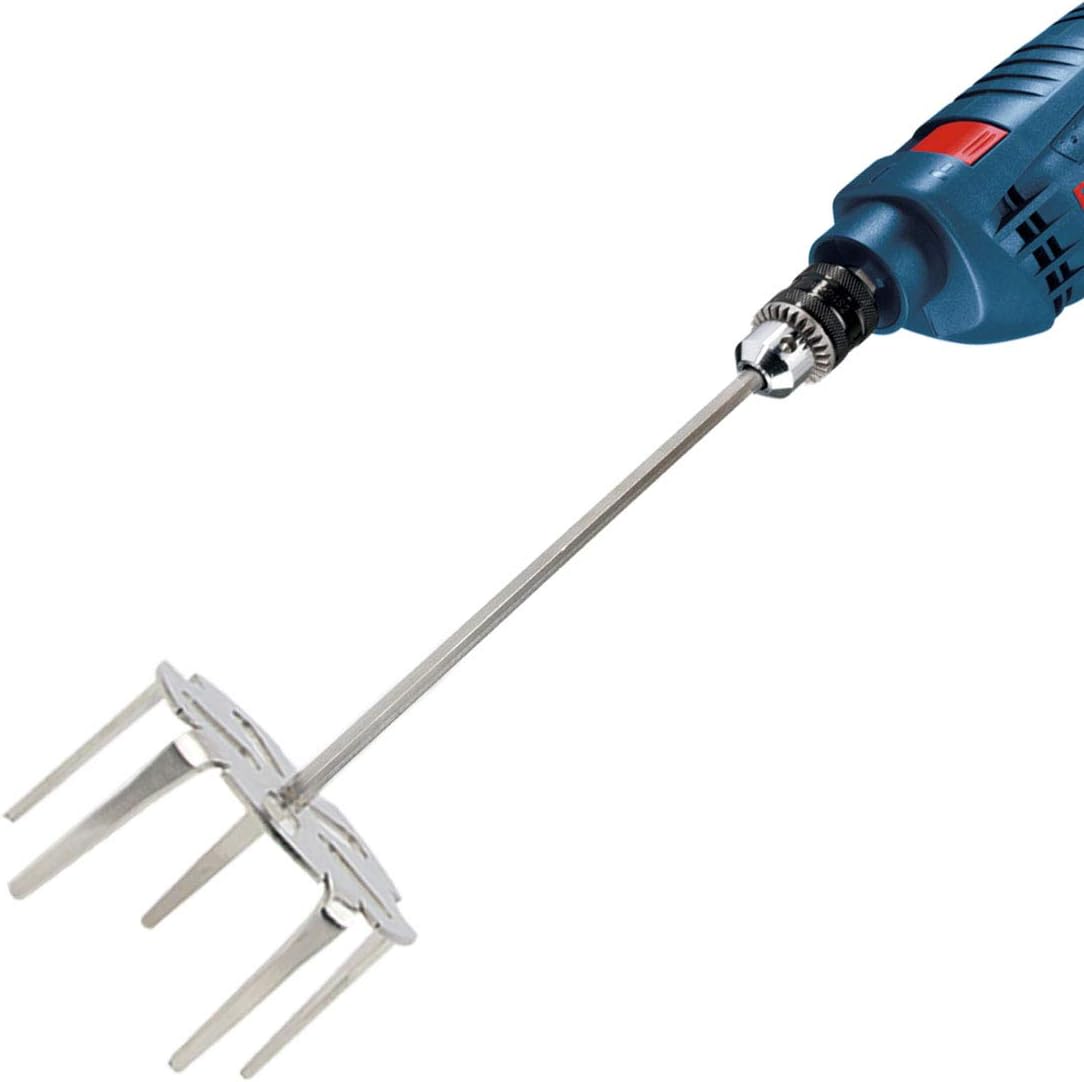 KAMaster Pork Puller Drill Attachment Stainless Steel Meat Shredder Used with Standard Hand Drill for BBQ