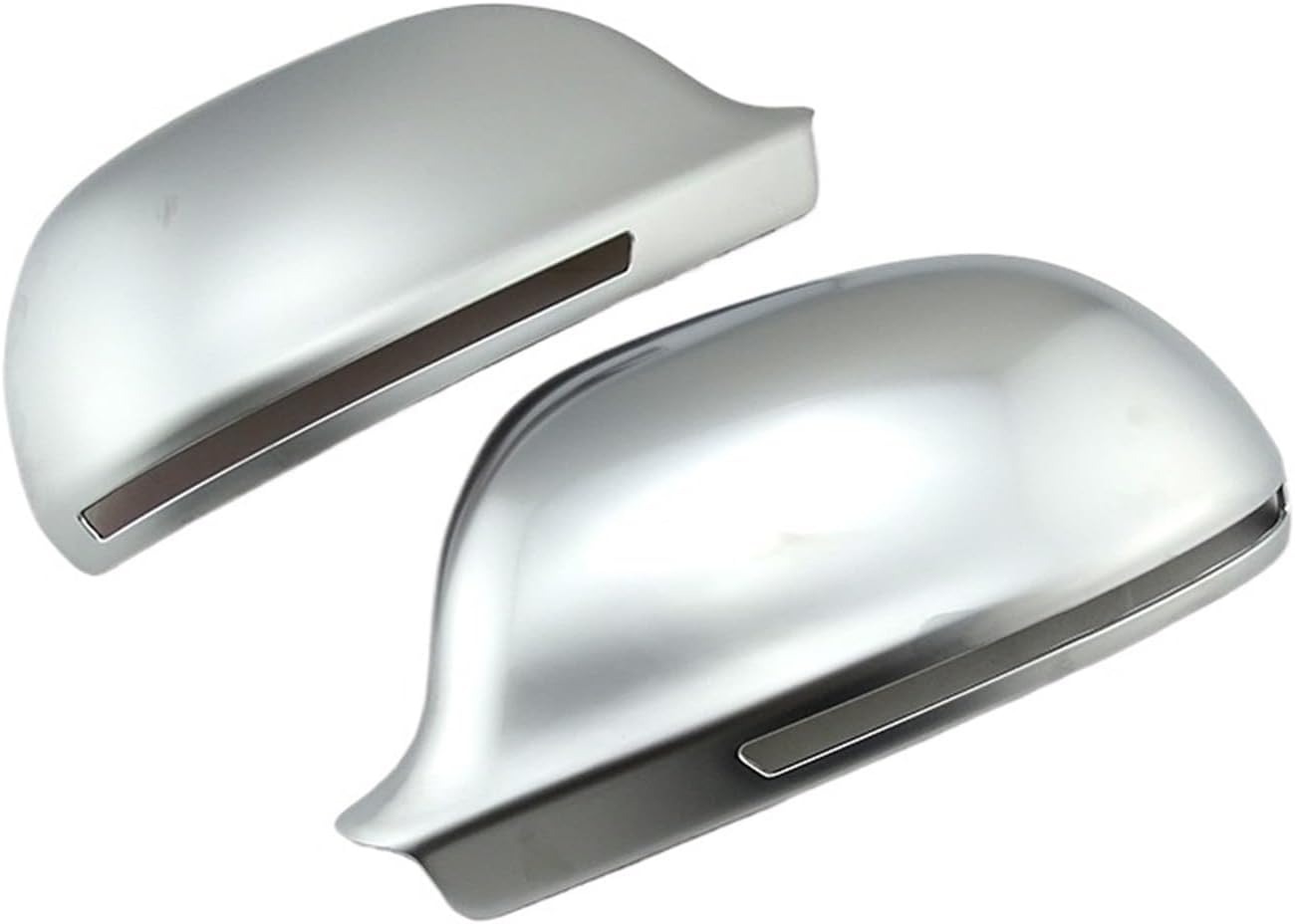 Matt Chrome Side Mirror Cover Bead Chrome Silver Wing Mirror Caps Compatible For Audi A3 S3 A4 S4 A5 S5 A6 S6 RS6 Q3 RSQ3 2008-2011(Chrome)