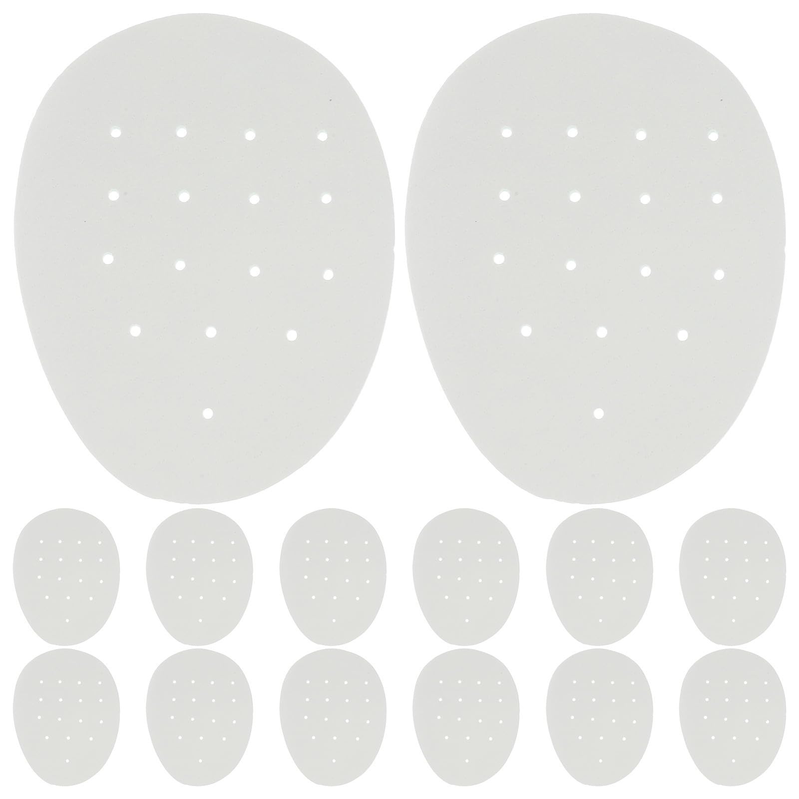 10 Pairs Forefoot Cushion Half Insoles for Flats White
