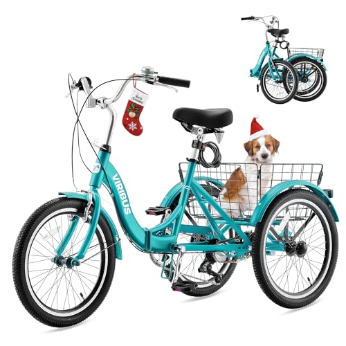 VIRIBUS Folding 20 inch 7-Speed Tricycle