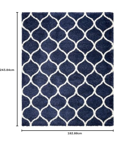 Image of Carpet for Hall | Carpet for Living Room |6X8 FEET Rugs for Bedroom | Carpet | Rug for Living Room | Carpet & Rugs for Home Decor | Carpet for Bedroom Floor (Blue Moroccan)
