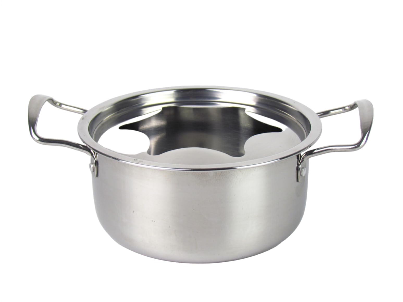Lentz Juego de fondue de acero inoxidable para 6 personas, incluye cubiertos, funciona con pasta combustible, olla con protección contra caídas (22 piezas)