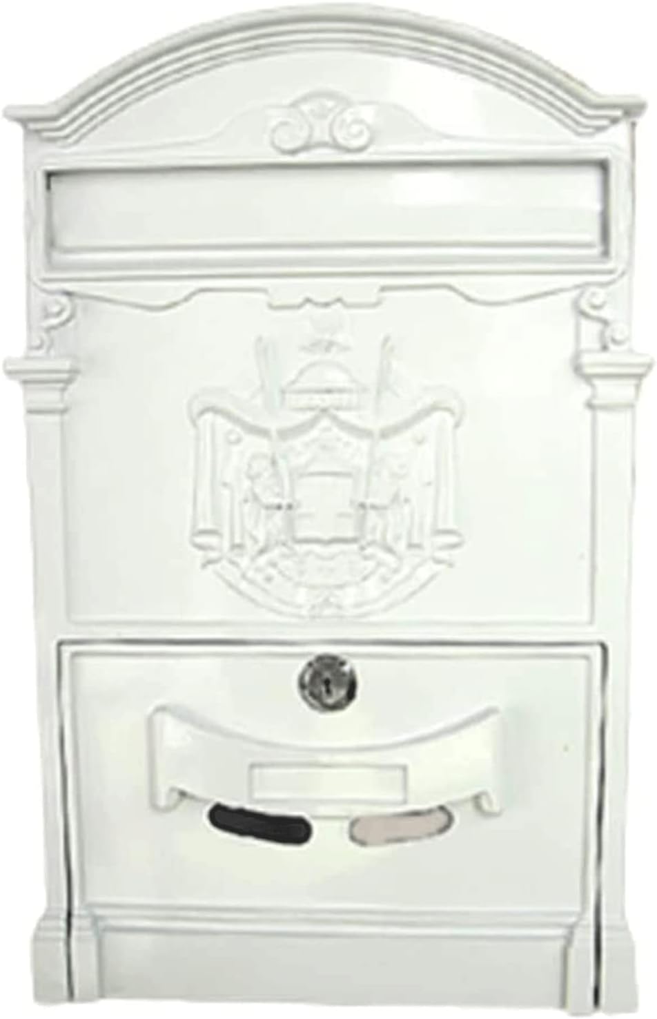 Exquisite Mailbox Classic Mailbox Wall Mount Post Box Creative Aluminum Drop Box Metal with Lock Mail Boxes Safe and Secure Parcel Box Safer