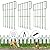 10 Pack Animal Barrier Fence, No Dig Garden Decorative Fence Rustproof Metal Defense Fence, Dog Rabbits Blocker Fence for Outdoor Yard, with Cable Ties and Cutting Plier 10.8ft(L) X 17inch(H) Green