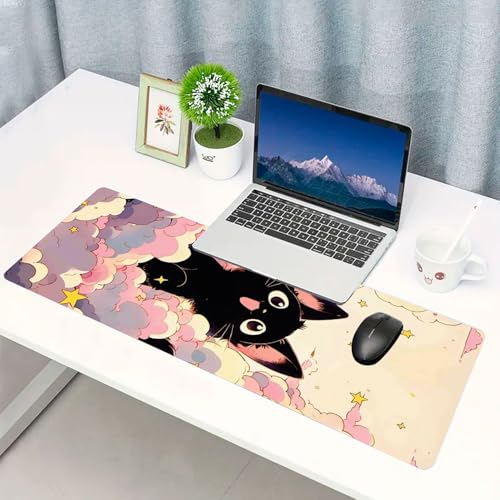 Novo Mouse Pad Gamer Deskpad Speed Extra Grande Borda Costurada Profissional Varios Tamanhos - Gatin