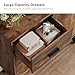Iwell Storage Cabinet with 3 Drawers & Adjustable Shelf, Mid Century Cabinet with Door, Accent Cabinets for Living Room, Home Office, Entryway, Rustic Brown