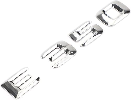 MAD HORNETS Emblema E350 - Adhesivo con letras y números, placa de identificación para E350, cromada