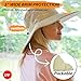 Solaris Wide Brim Sun Hat for Women, UPF 50+ UV Protection Outdoor Packable Sun Hat for Gardening, Tan