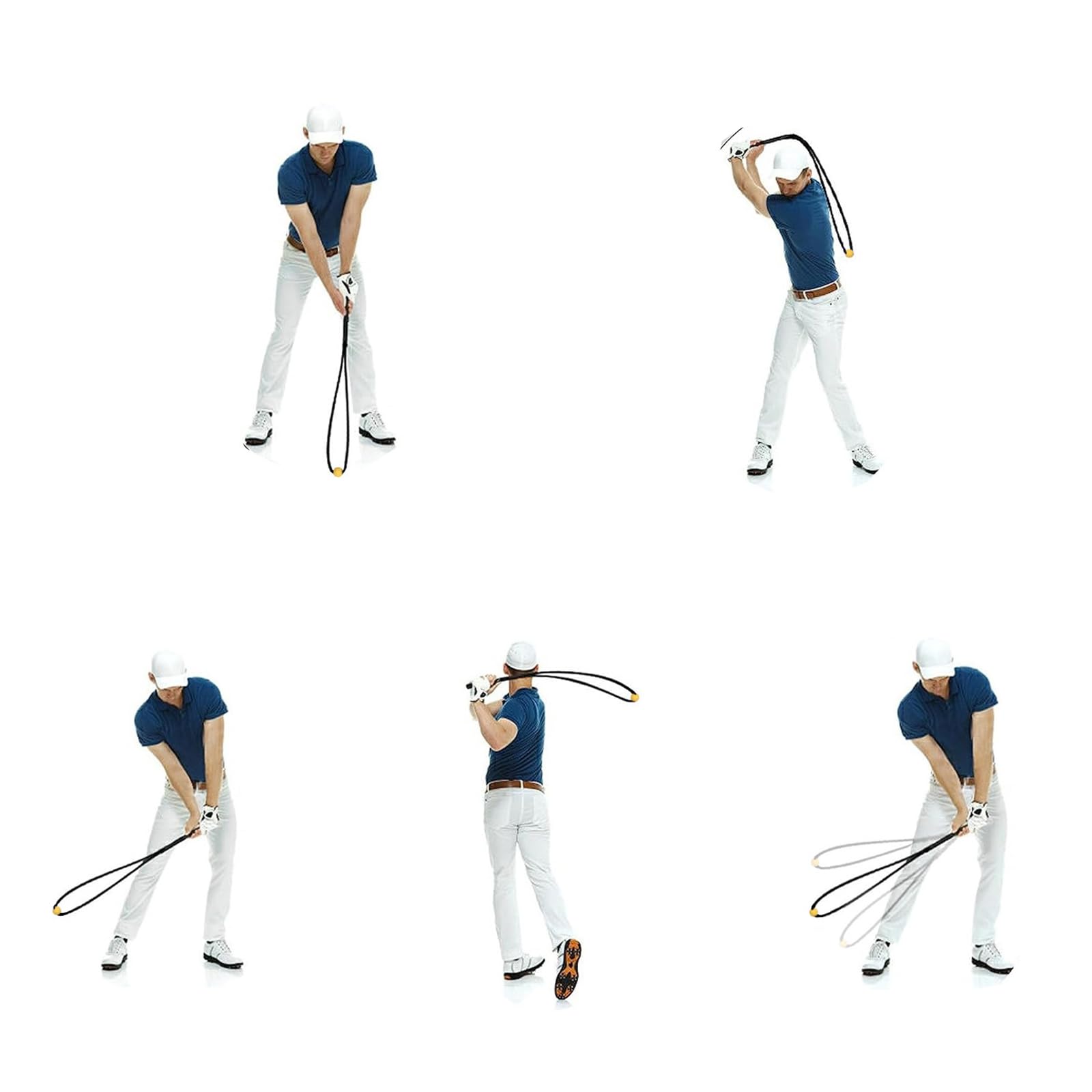 Herramienta de entrenamiento de golf, herramienta de entrenamiento para corrección de posturas, agarre de mano, corrector de posturas, swing, cuerda de ejercicio