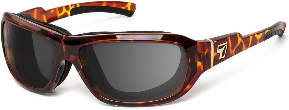 7eye by Panoptx Buran | Wind Blocking Sunglasses - Light Tortoise, Polarized Gray Lenses