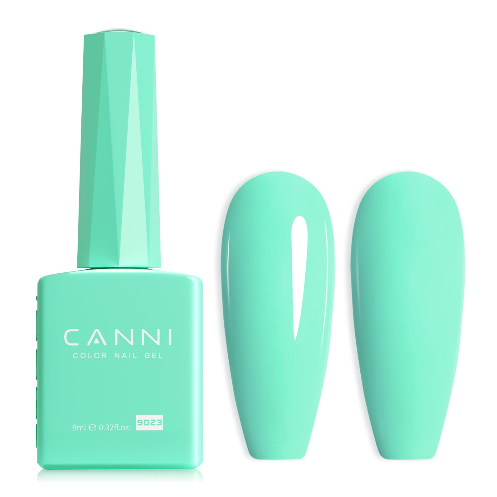 CANNI Pastel Green Gel Nail Polish, 1Pcs Sage Light Green Gel Polish Lime Mint Green Color Nail Polish Gel High Gloss Soak Off U V Gel Nail French Nail Manicure Salon DIY