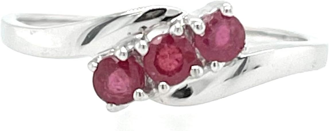 Natural Ruby 925 Solid Sterling Silver Ring Size 8, 9