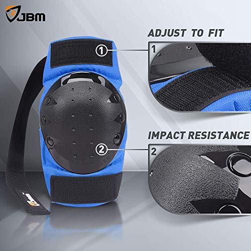 JBM Kids & Adults Knee Pads Elbow Pads Wrist Guards 3 In 1 Protective Gear Set for Multi Sports Skateboarding Inline… - Image 4